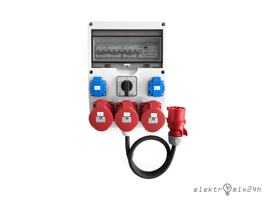 Rozdzielnica elektryczna przenośna, gniazda 3x32A 5P 400V | 2x16A 230V