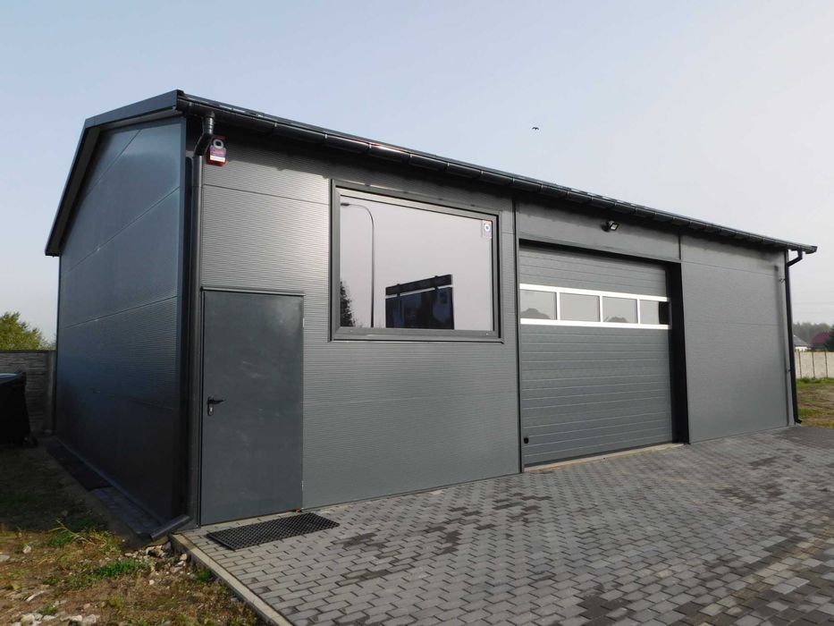 GARAŻE, HALE, KONTENERY, Pawilony, Bramy z płyty warstwowej