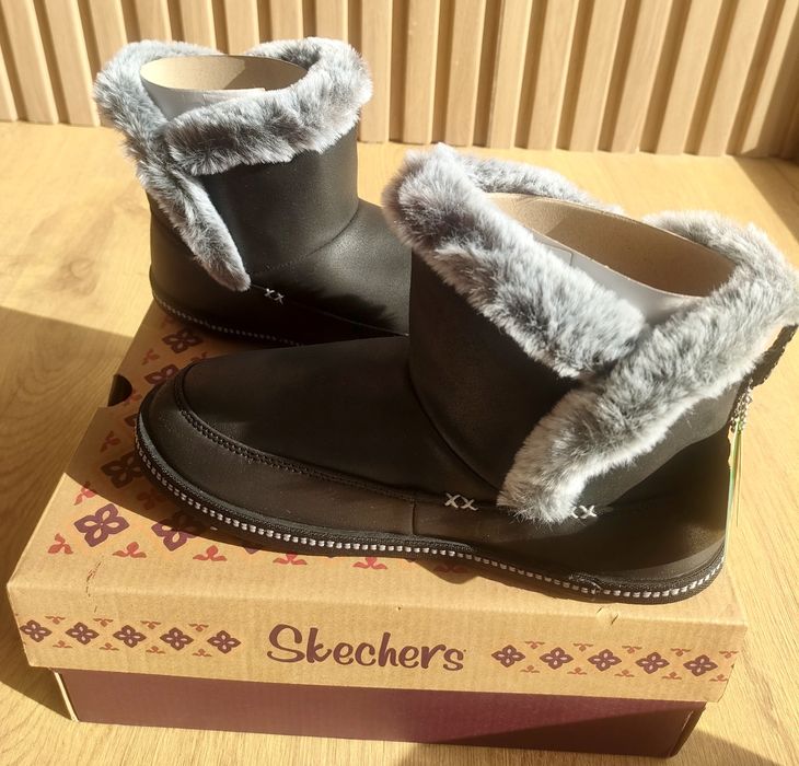 Botas Baixas Skechers Cozy Campfire - Preto Tamanho 36