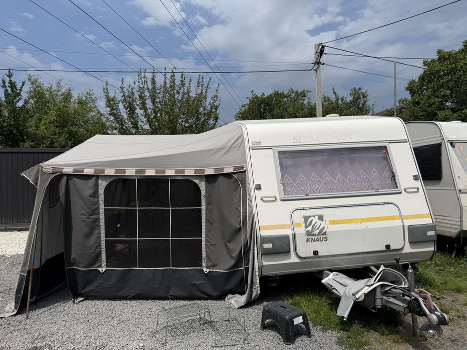 Караван:будинок на крлесах Knaus 4-5місний/причіп дача/кемпінг