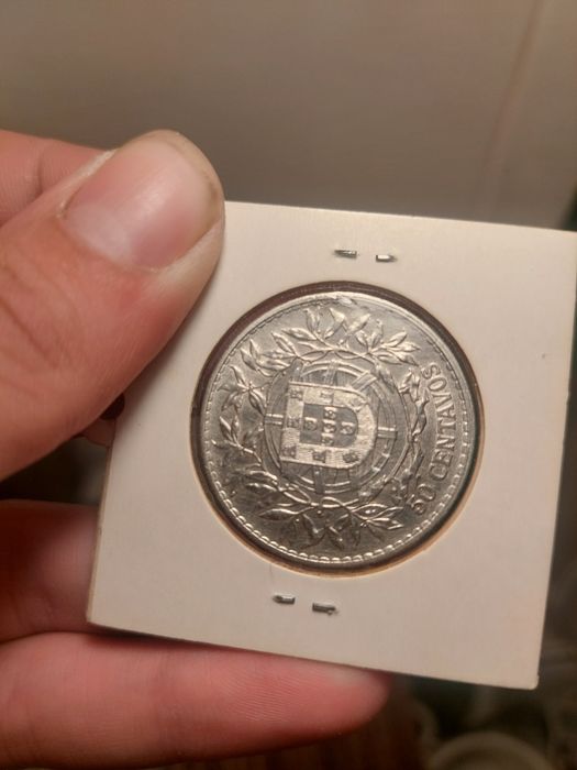 Moeda 50 centavos prata 1914