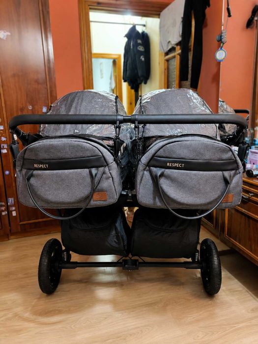 Коляска для двійні Angelina Discovery Respect DUO 2в1 | Повна комплектація