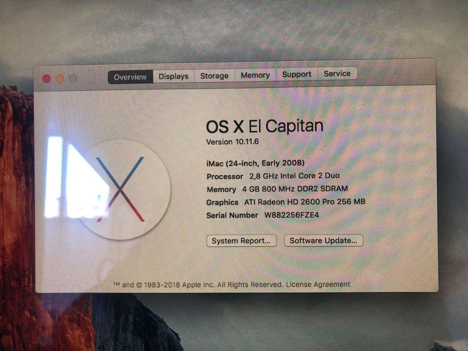 iMac 24" 500GB SSD + 4GB ram