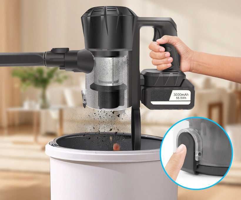 ODKURZACZ BEZPRZEWODOWY Lekki Ręczny Pionowy 6w1 + 3 Głowice (-20%)