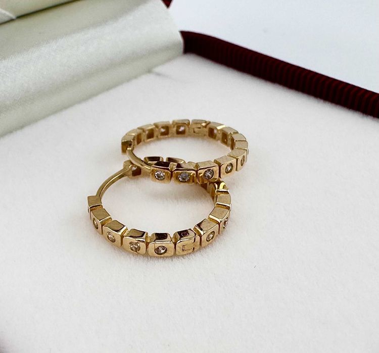 Złote kolczyki kółeczka 2,63g 585 14K śr. 1,5cm