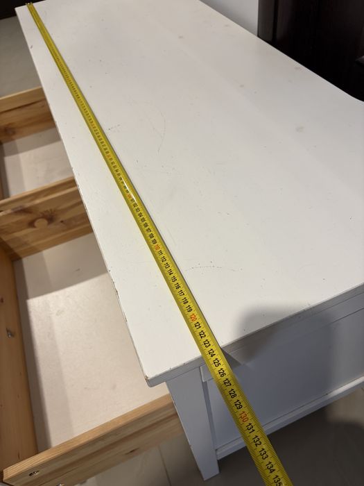 Szafka RTV IKEA Hemnes biała dwie szuflady 124cm