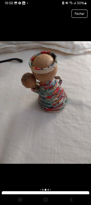 Santo António feito de papel, novo para colecionadores, com campainha