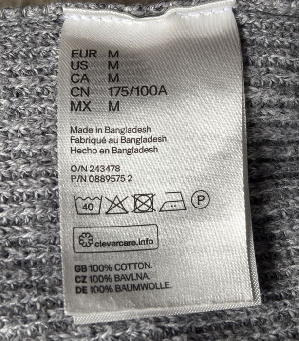 Чоловічий гольф H&M сірий