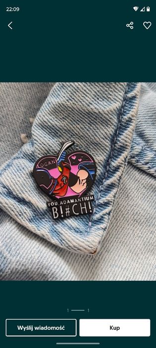 Deadpool i Wolverine przypinka