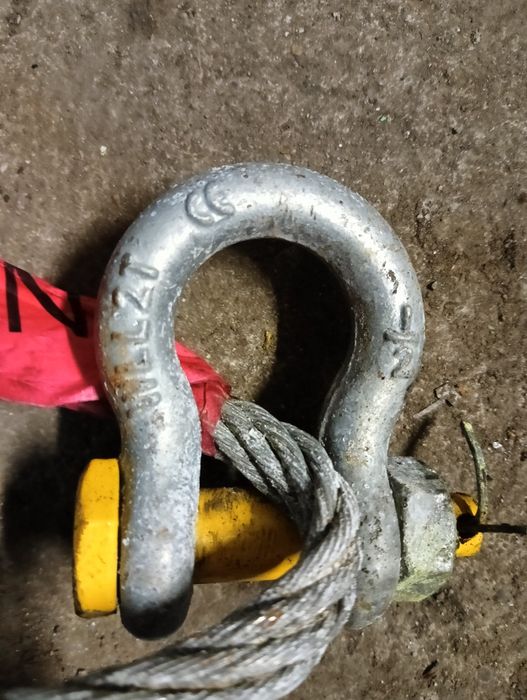 Zawiesie stalowe z  lina 2 tony z szekla 2szt