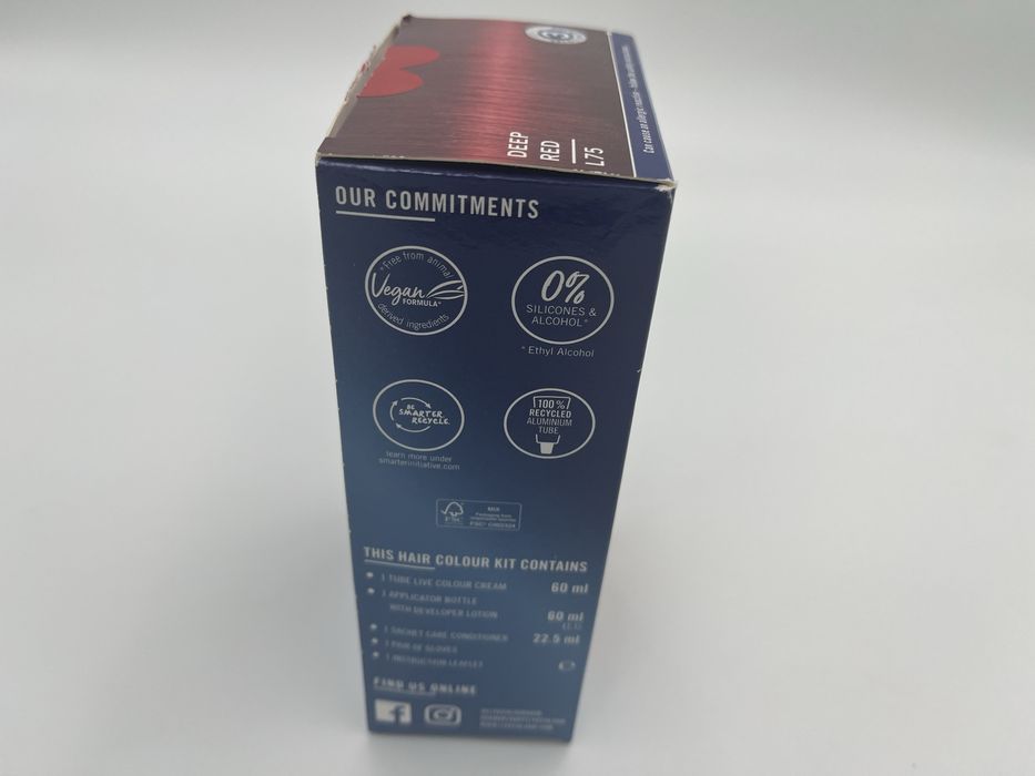 Фарба для волосся Schwarzkopf LIVE Colour + Lift L75 Deep Red (нова)