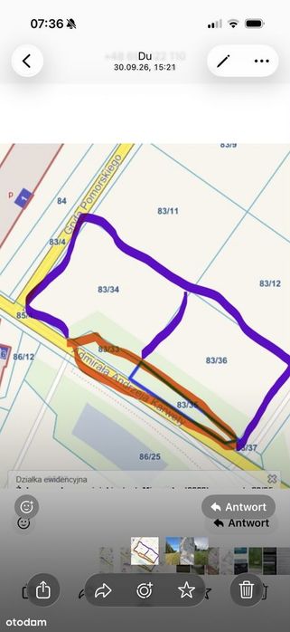 Działka budowlana 1002 m² Miszewko – możliwość dokupienia sąsiedniej - Widok 2