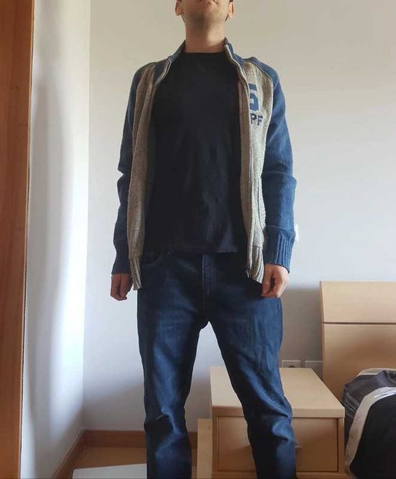 Casaco Springfield Original - Tamanho L -  Cinza e Azul