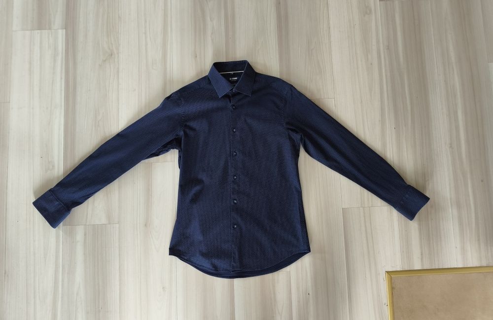 granatowa koszula pawo slim fit 39