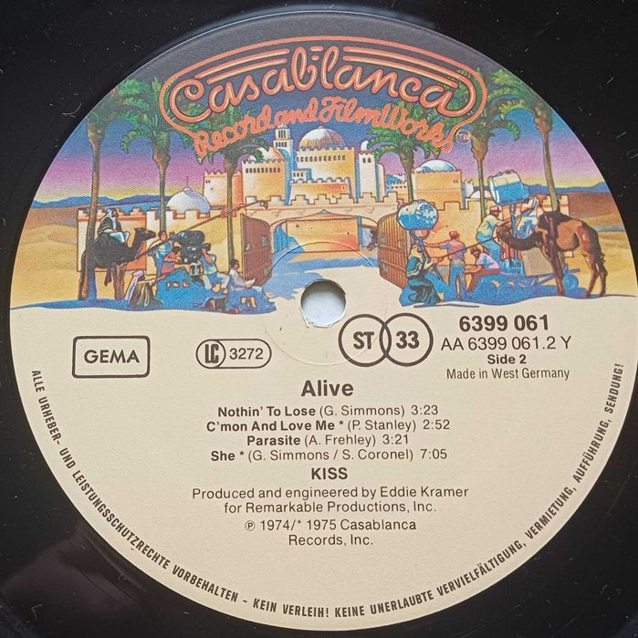 KISS – Alive! (1980, Germany, Casablanca Records)