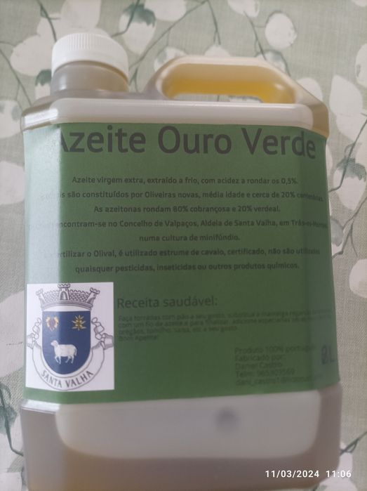 Azeite caseiro de Valpaços com promoção