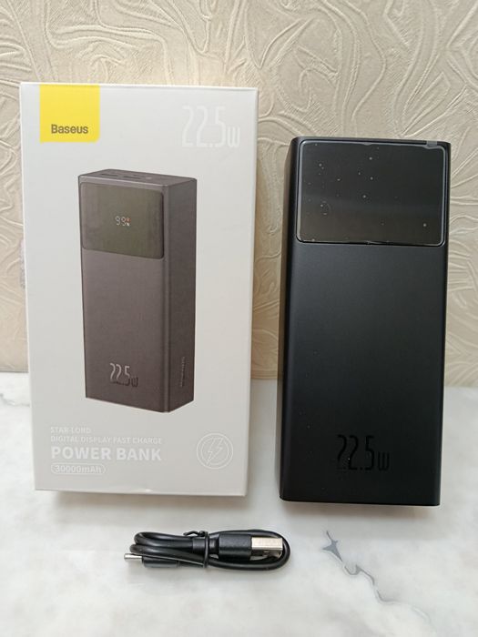 Павербанк Baseus Star Lord Display 22.5W 30000 mAh Black