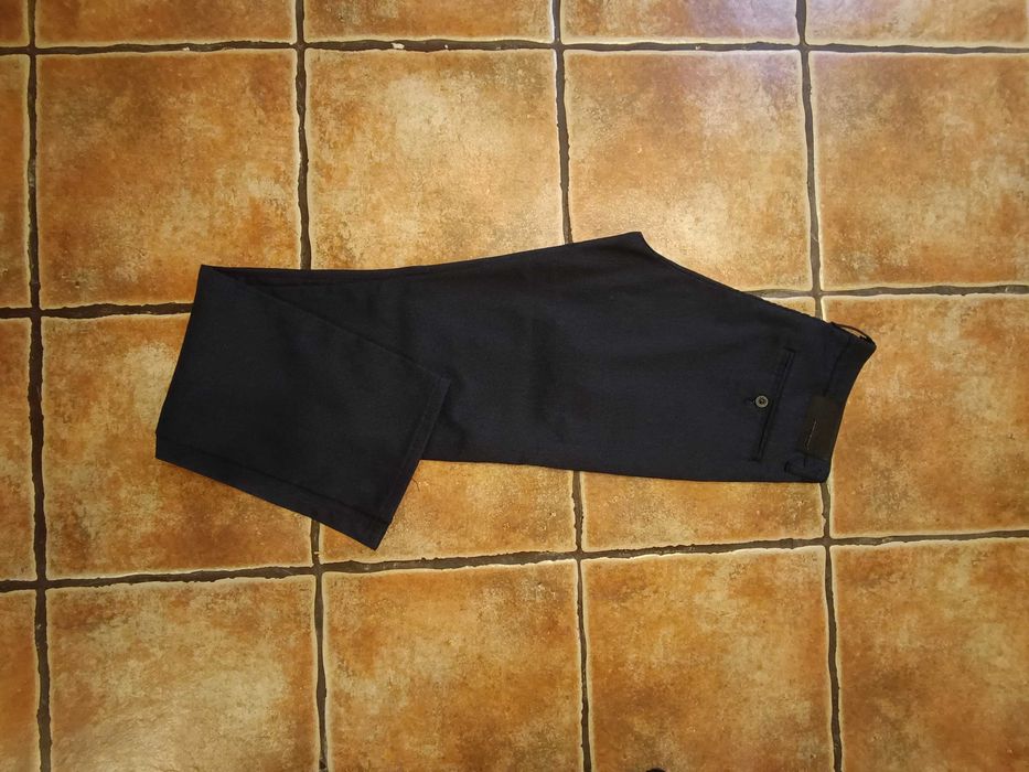 Spodnie Covers granatowe M garniturowe bawełniane