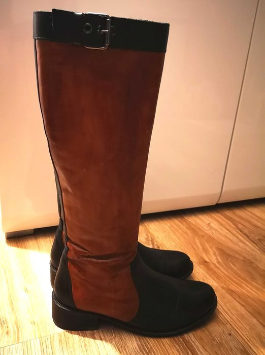 Oficerki kozaki skóra zimowe Lesta roz.38