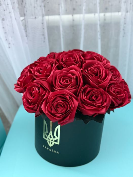 Букет з атласної стрічки