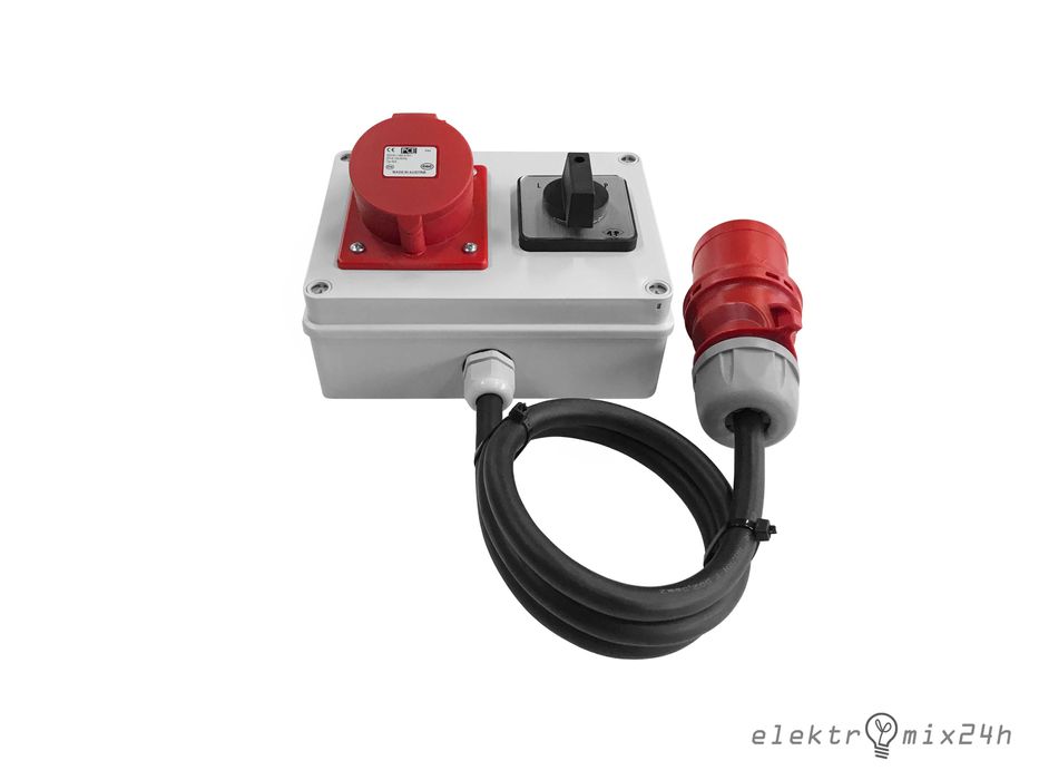 Rozdzielnica przenośna z wyłącznikiem L-0-P, gniazdo 1x32A 4P 400V