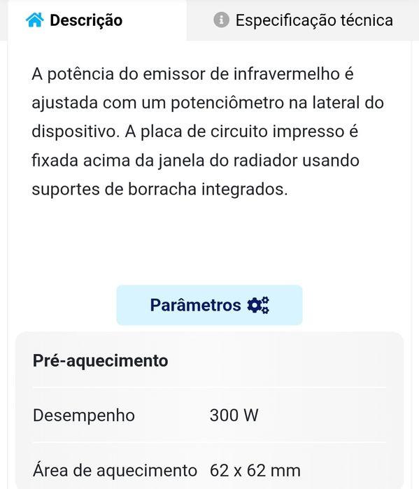 Estação de pré aquecimento tornado XL, até 900°c  graus