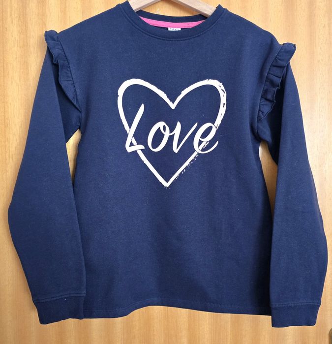 Sweatshirt cardada em azul marinho