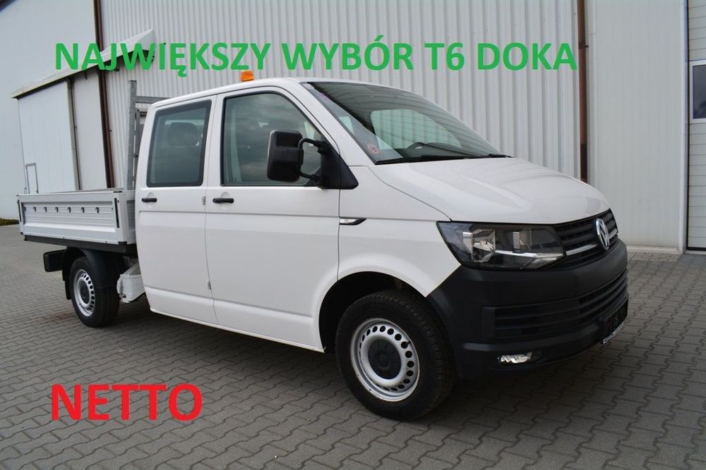 Volkswagen TRANSPORTER T6 DOKA  STAN IDEALNY Skrzyniowy doka brygadówka paka