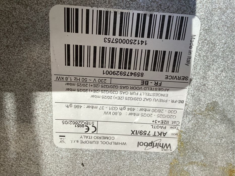 Placa Mista Whirlpool AKT 759/IX | Gás + Vitrocerâmica