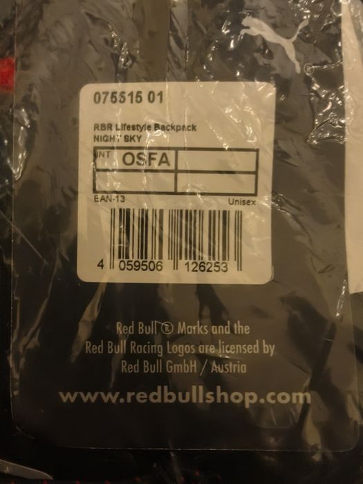 Рюкзак Puma Red bull racing 22,5 л. Оригинал