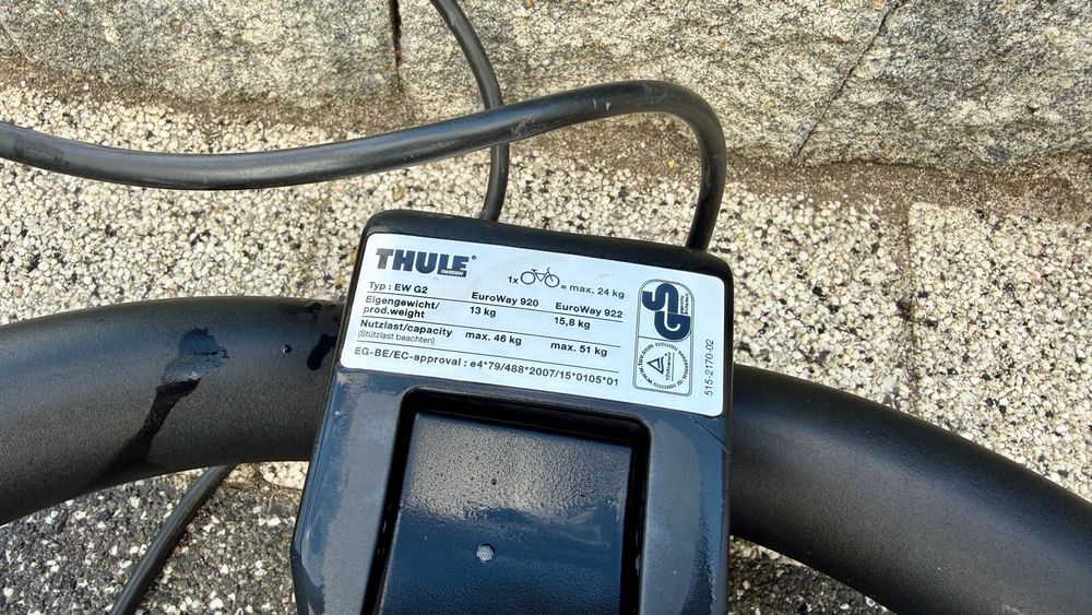 Thule EuroWay EW G2 922 bagażnik na hak na 3 rowery rowerowy samochodowy platforma odchylany e bike elektryki