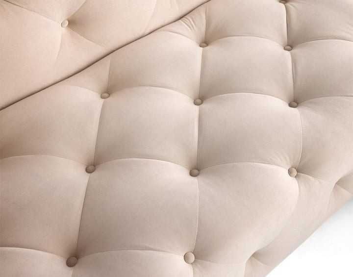 Narożnik pięcioosobowy pikowany glamour BENTLEY - Tkanina do wyboru!