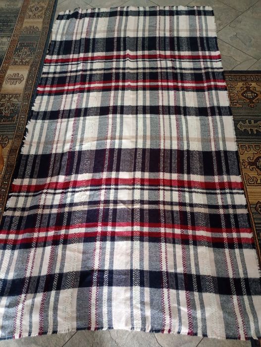 Wełniany pled szal 194x107 cm
