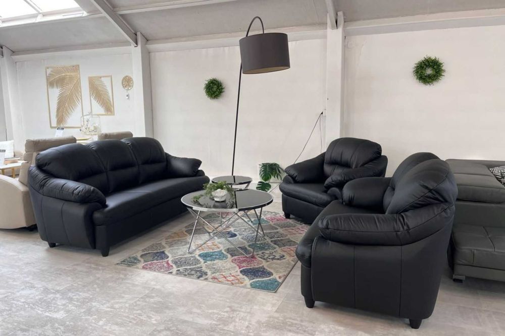 Komplet TAJFUN 3+2+1 | Dostępny od ręki | 100% skóra naturalna