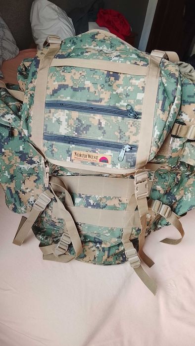 Mala/Mochila Tática Camuflada – Grande Capacidade