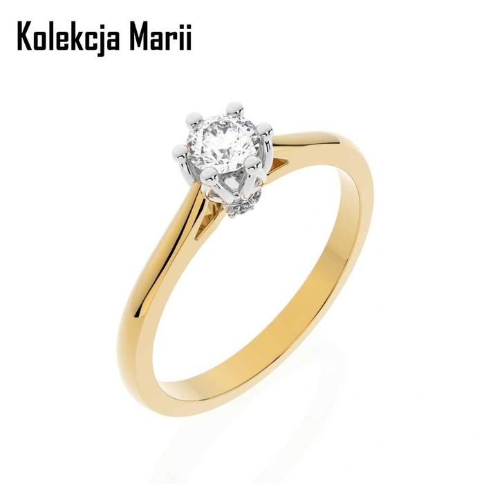 Pierścionek zaręczynowy z Diamentem - SALON JUBILERSKI, DUŻY WYBÓR