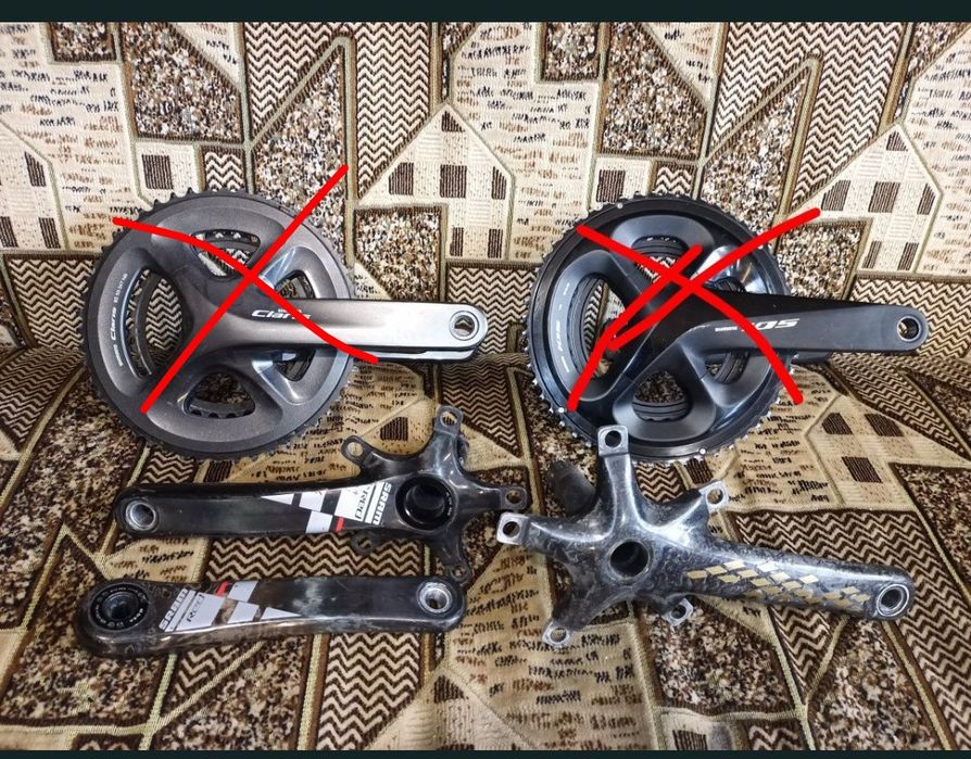 Системи шатунів shimano,fsa,sram