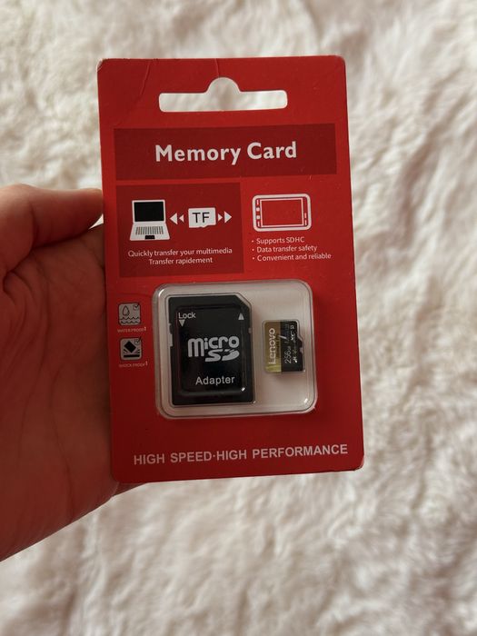 Nowa Karta Pamięci MicroSD Lenovo 256GB + Adapter SD fabrycznie nowa