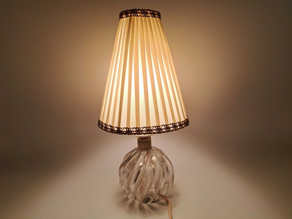 Lampa stołowa szklana włoska szkło kryształowe Murano numer 7031