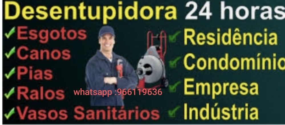 Desentupimento,Sanita,cifao, lava louça,casa de banho , bidê etc