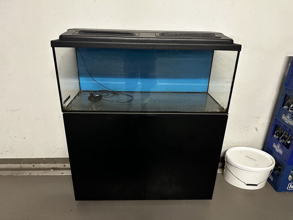 Akwarium 100x40x50 200l z pokrywa z oswietleniem oraz szafka