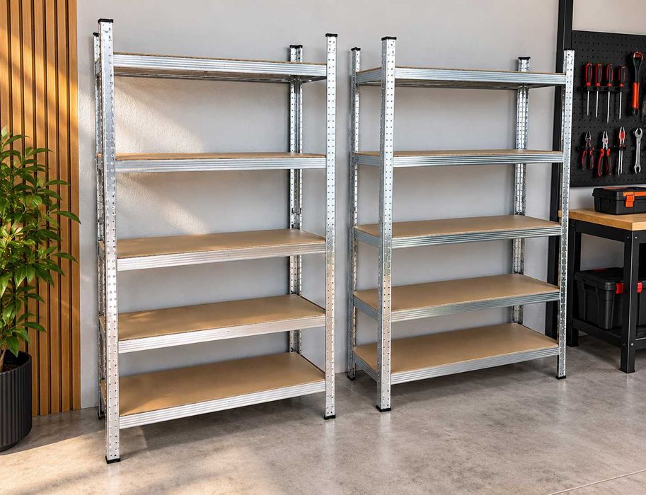 REGAŁ Metalowy Zestaw 2 sztuki NOWY Garażowy Magazynowy 180x90x40cm