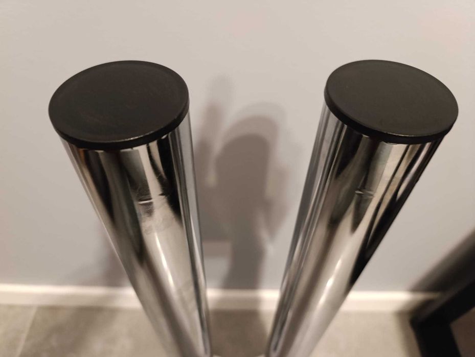 Bardzo solidne nogi do stołu – stal chromowana | 2 szt