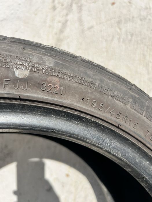 195/45/15 2 pneus
