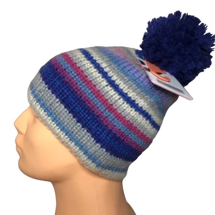 CG59 Ciepła Dziecięca Czapka Brekka Zimowa Pompon