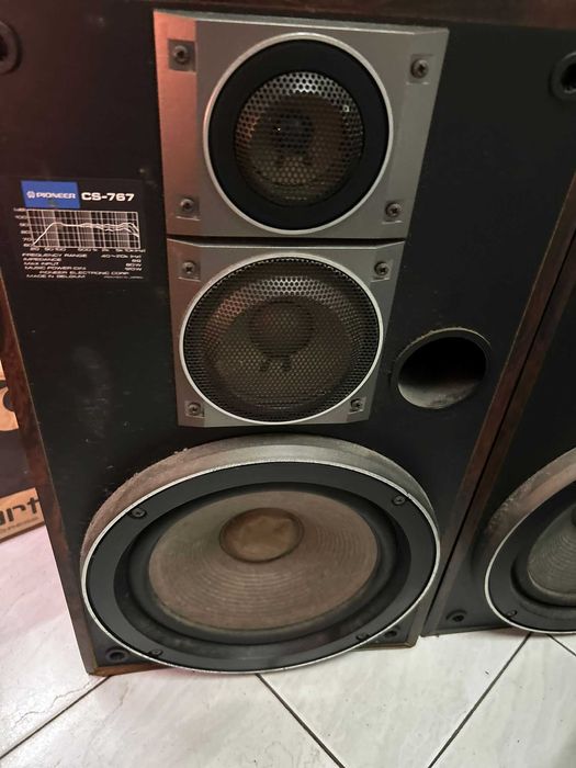 caixa acústica Pioneer CS-767 (par), modelo vintage da Pioneer