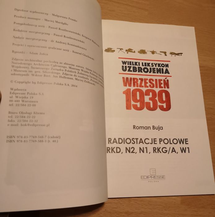 Wielki Leksykon Uzbrojenia Wrzesień 1939 tom 40 radiostacje polowe