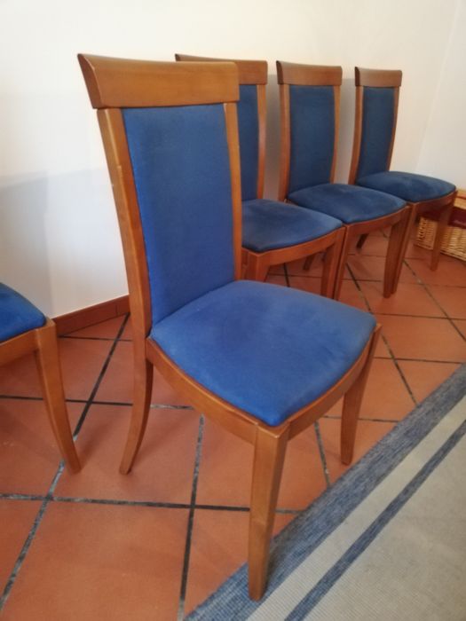 Conjunto de 6 cadeiras de sala madeira de cerejeira