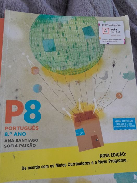 Manual e caderno atividades português 8⁰ ano