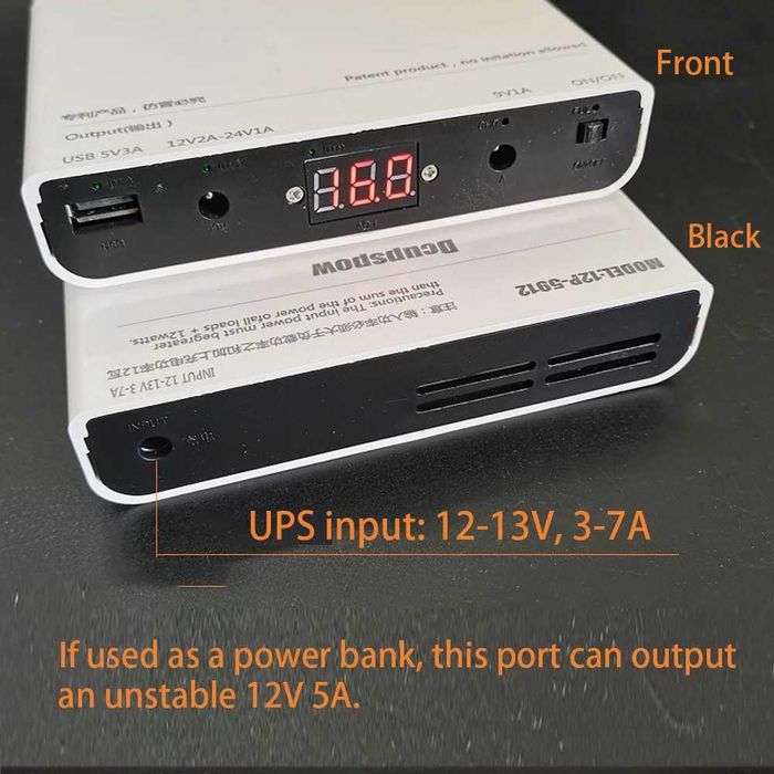Бесперебойник, повербанк, корпус ИБП ДБЖ UPS 5V/9V/12-24V для роутера, модема